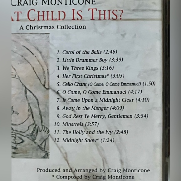 Craig Monticone “What Child Is This” CD A Christmas Collection 1997 like new - Picture 4 of 6